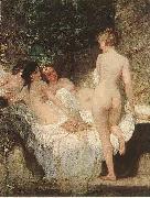 Lotz, Karoly After the Bath oil painting reproduction
